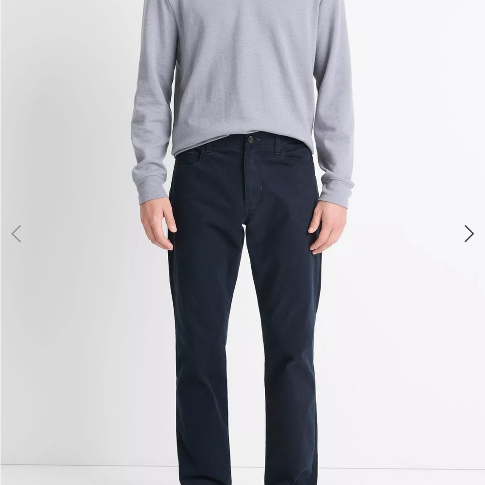 Vince Dylan Slim 5-Pocket Peached Stretch-Cotton Pant